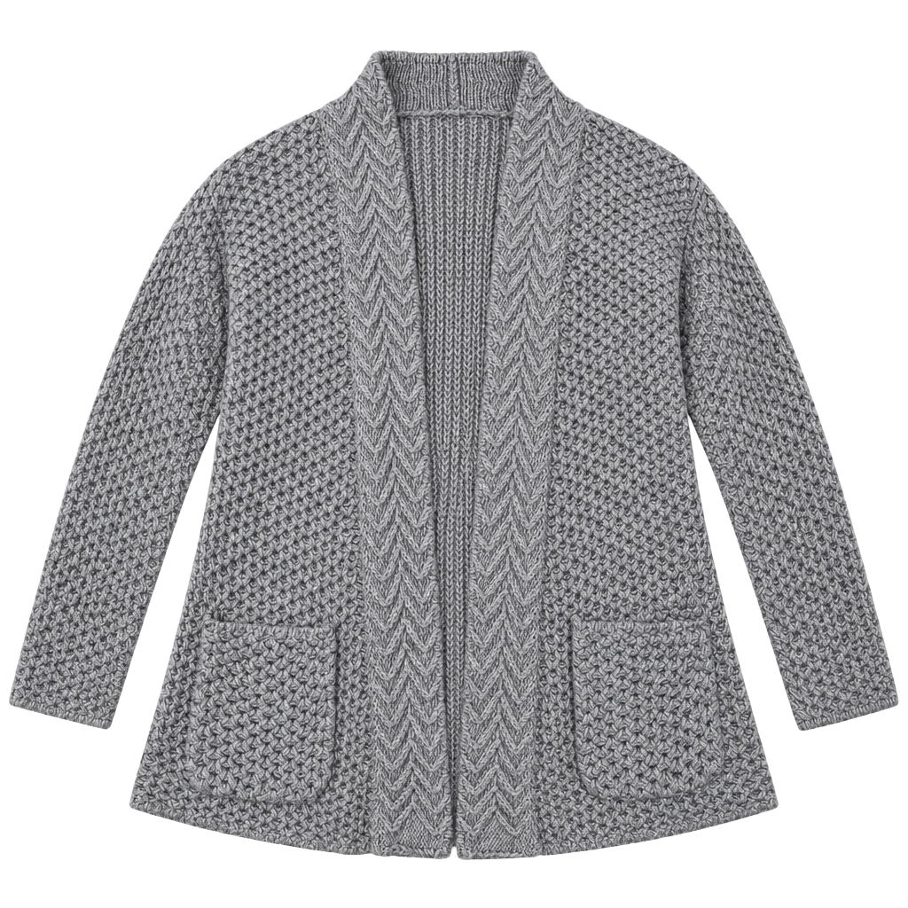 A- New York & Company Knit Chunky Cardigan Sweater Oversized - Size S 1