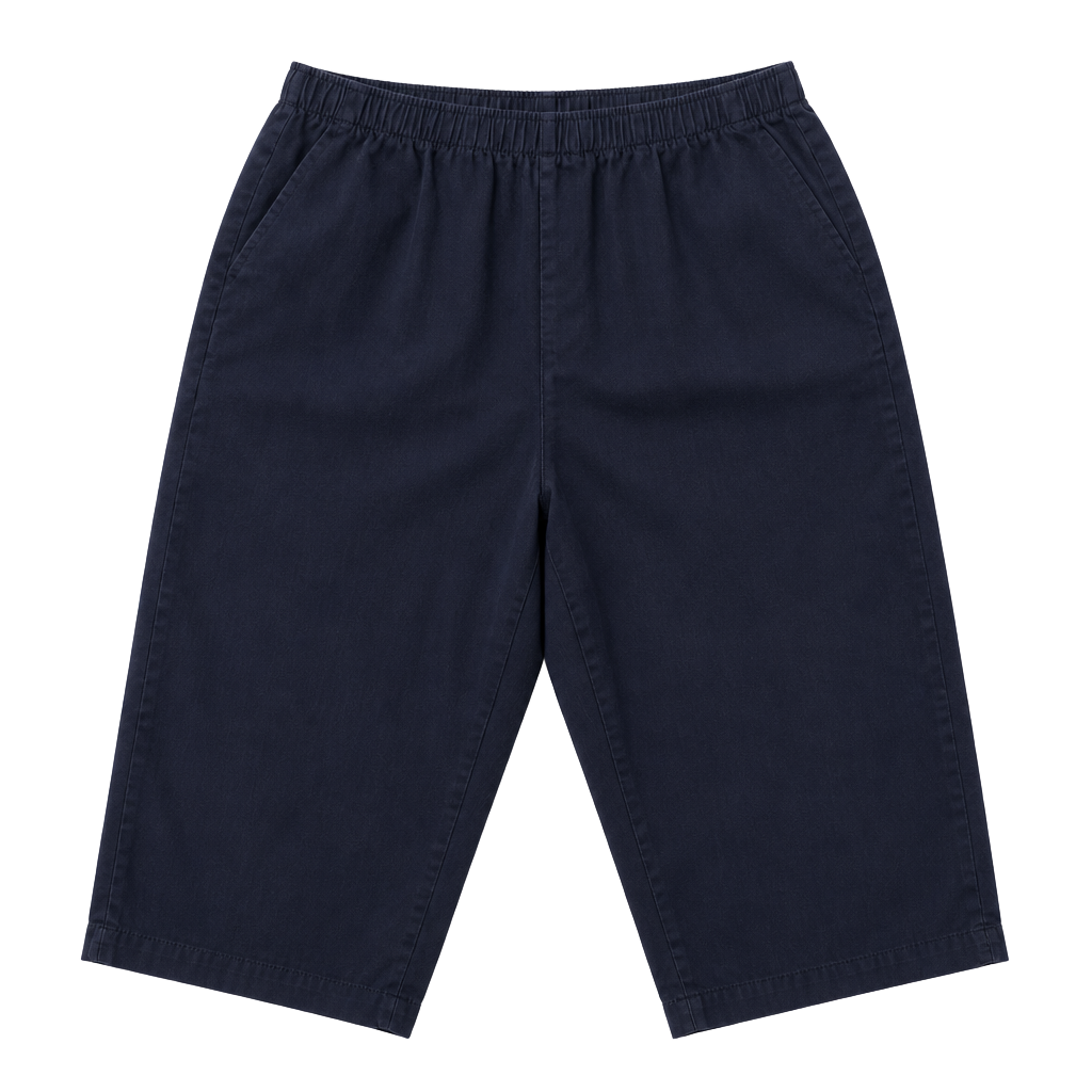 Z- White Stag Capri Pants Size XL (16-18) Black Cotton Pull-On 1