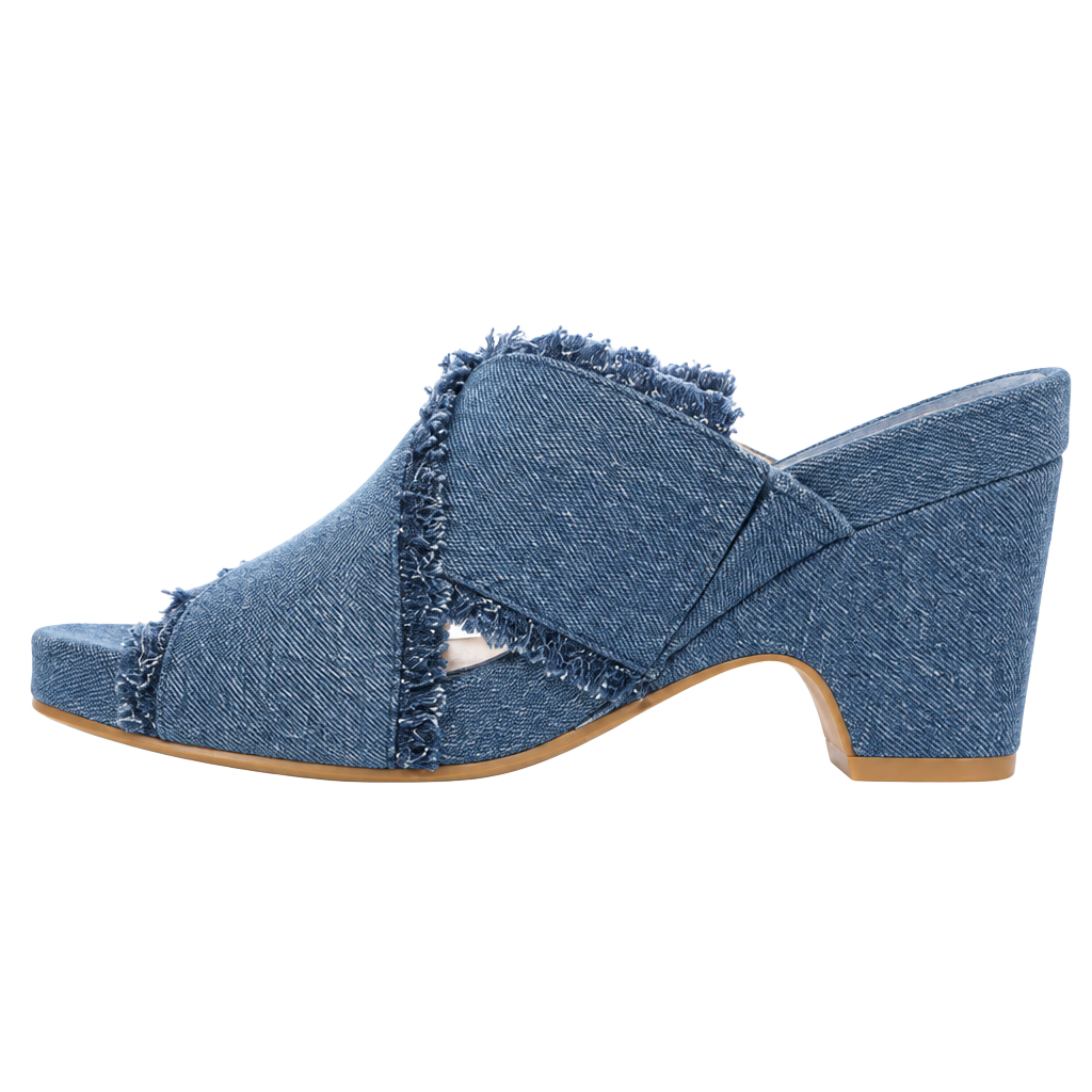 Aerosoles Madina Wedge Sandal Size 6M Medium Blue Denim 1