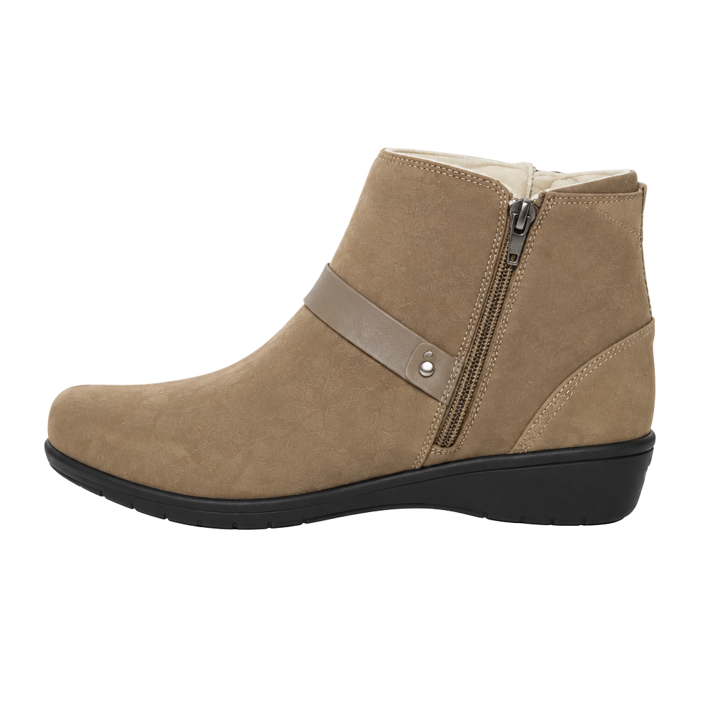 Revitalign Malibu Boot Size 7B Mushroom Suede Ankle Booties 1