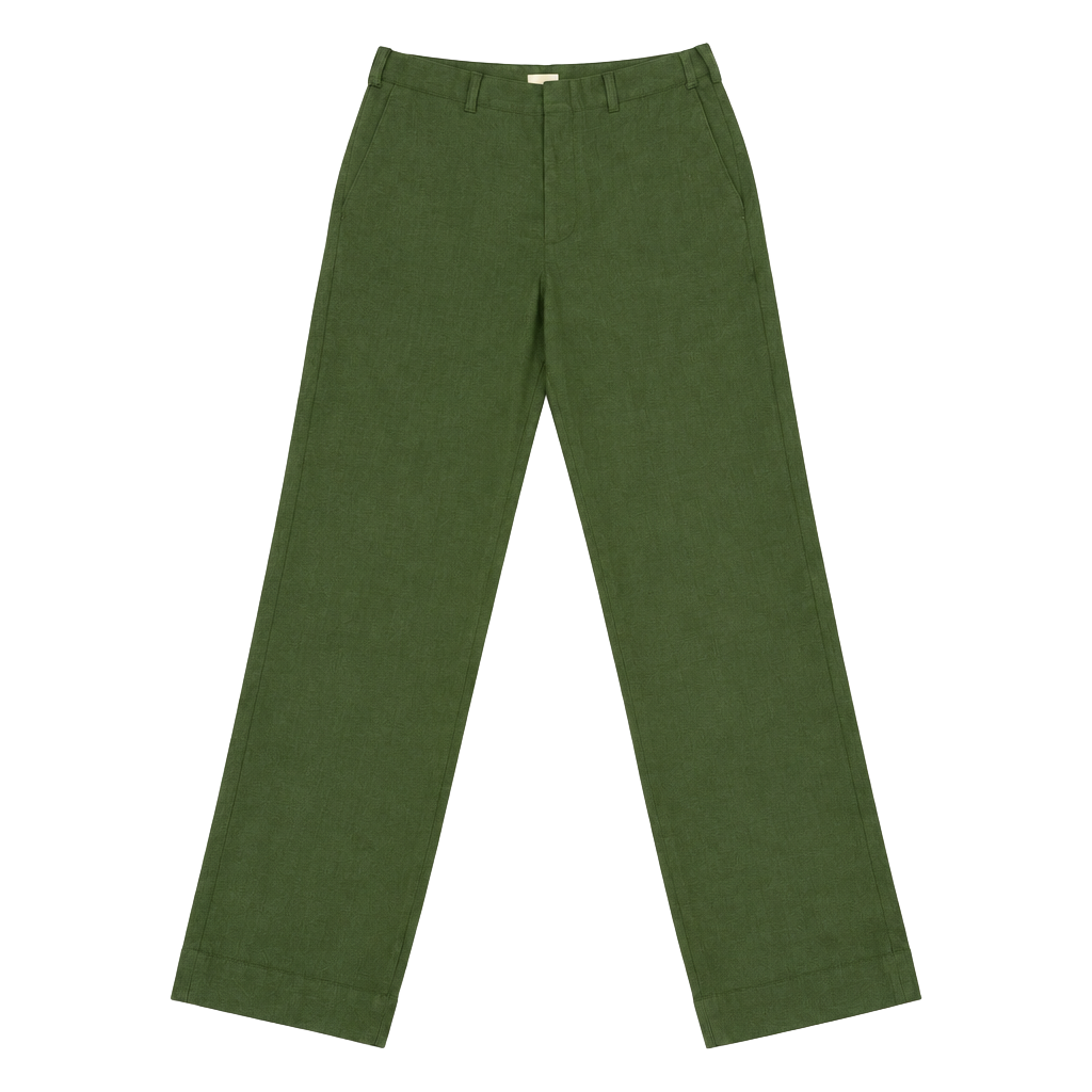 Andhurst Vintage Straight Leg Pants Olive Green 1