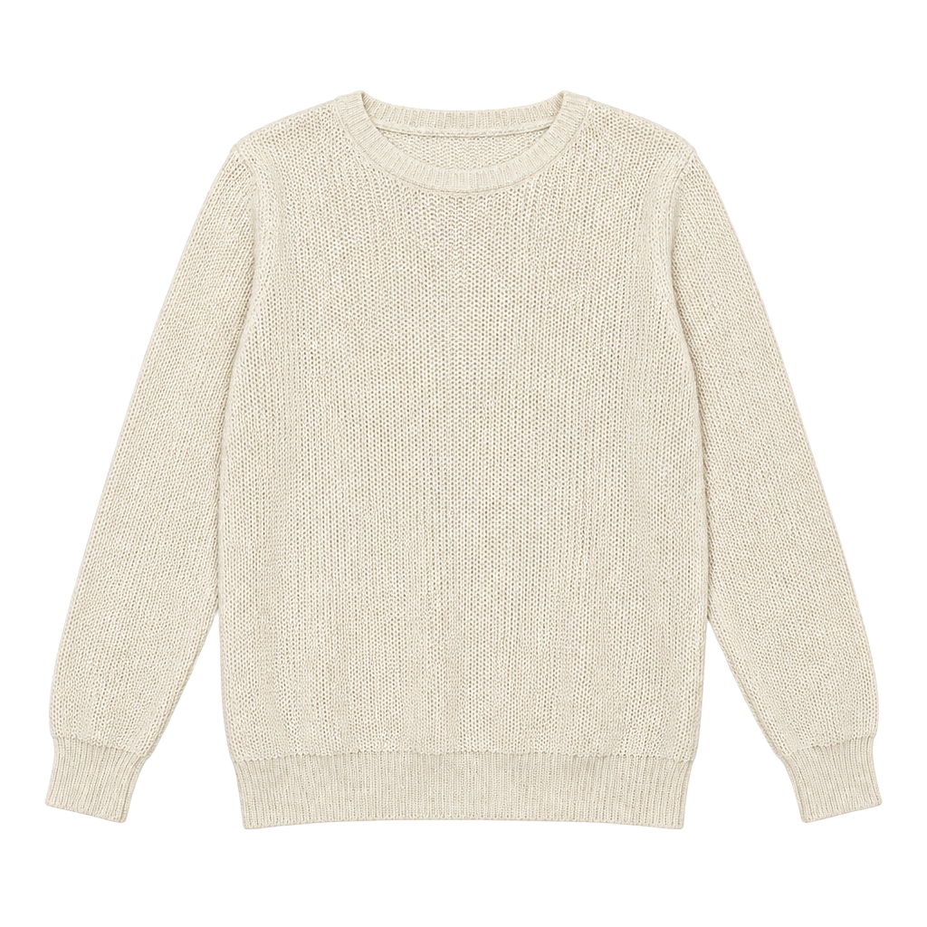 Towncraft Acrylic Knit Pullover Sweater Size Large White 1
