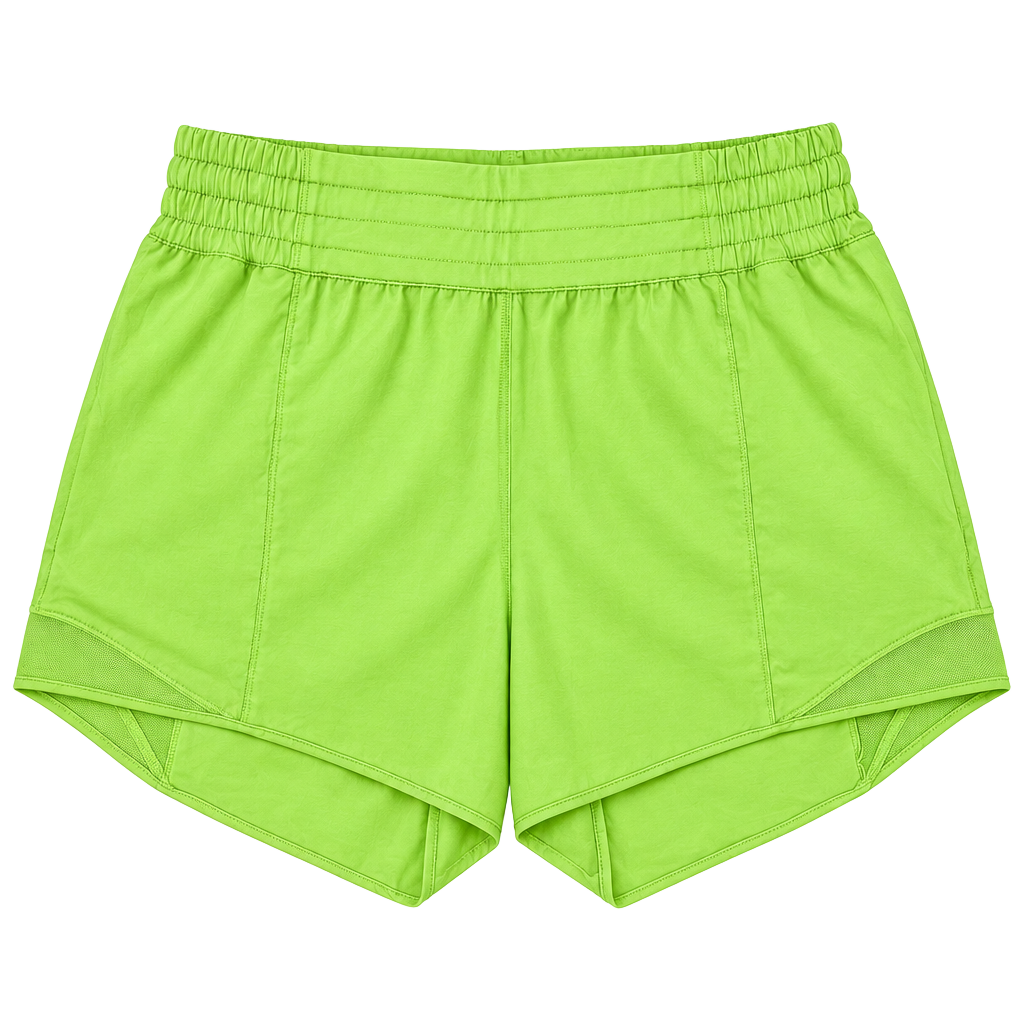 Lululemon Hotty Hot High-Rise Lined Short 4" Scream Green Light Size 6 1
