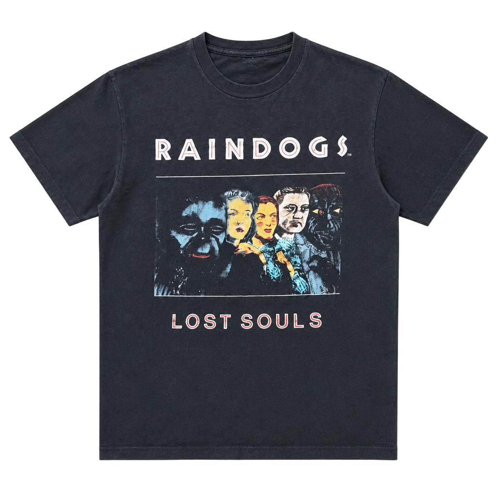 Vintage 1990 Raindogs Lost Souls Tour Band T-Shirt 1
