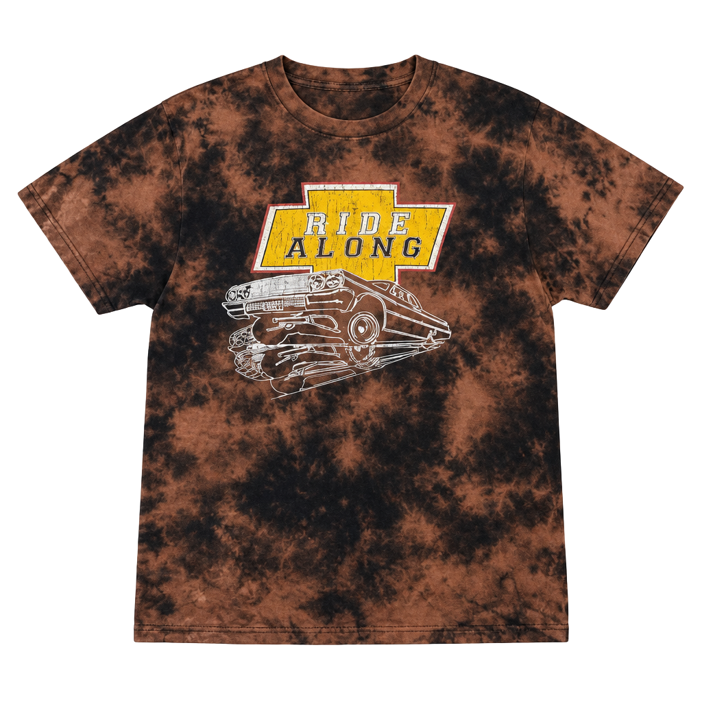 Grunge Tie-Dye Chevy Low Rider Ride Along Movie Promo T-Shirt 1