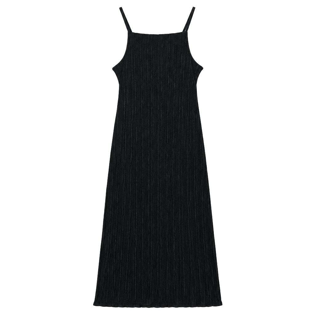 Witchy 90’s Fall Pleated Midi Dress Size US 6 Black 1