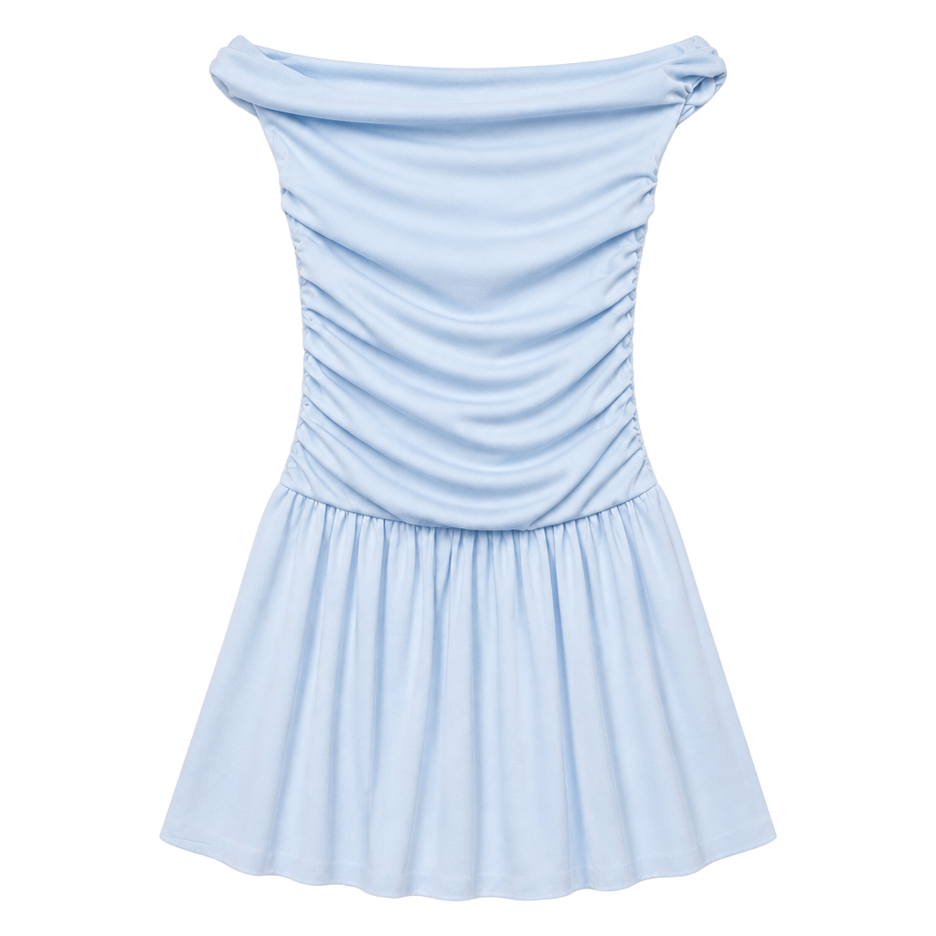 Y2K Abercrombie Off Shoulder Mini Dress with Pockets 1