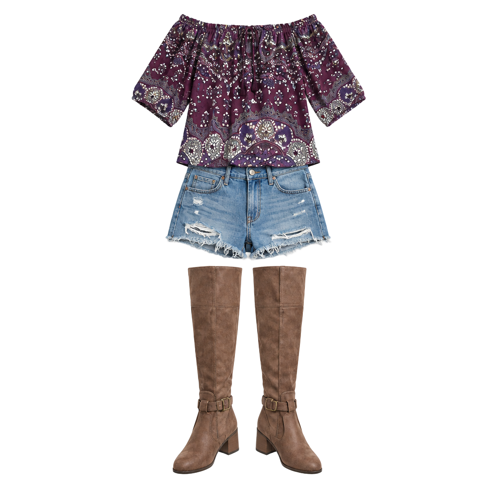 Y2K Purple Paisley Peasant Top Boho Tie Neck 1