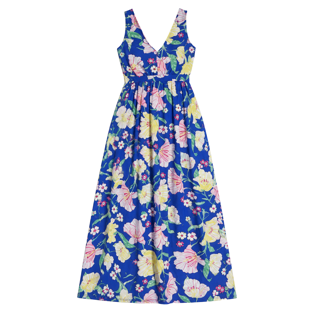 Cottagecore Whimsy Maxxing Floral Maxi Dress 1