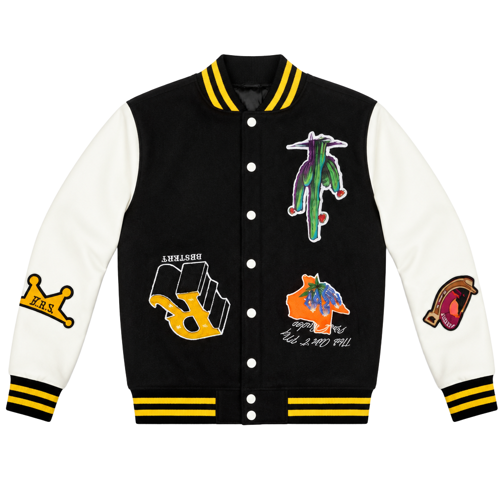 8bdstrkt Cactus Varsity Jacket Black White 1