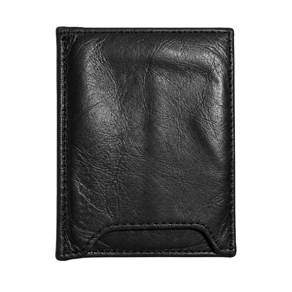 Fossil Men's Black Leather Bifold Wallet Card Holder 1