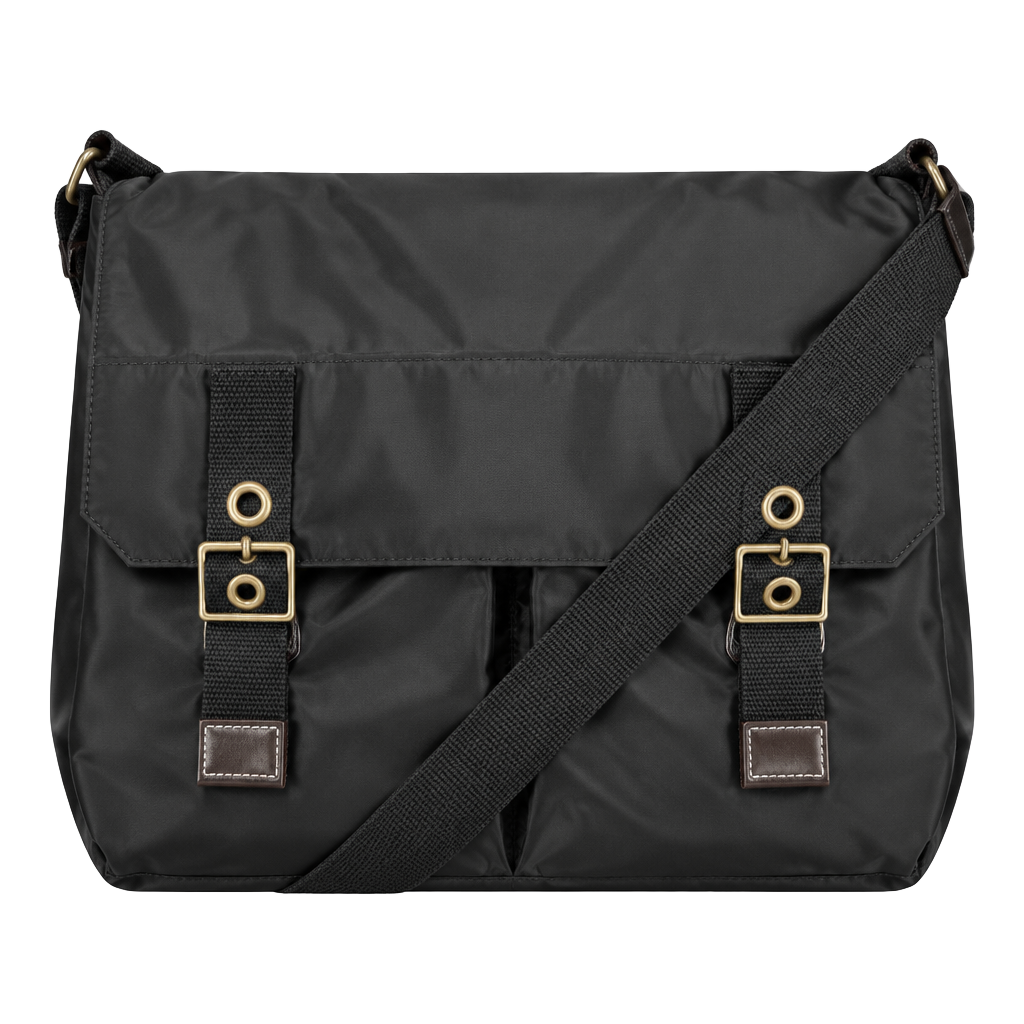 Gap Messenger Bag Black Nylon Crossbody Y2K 1