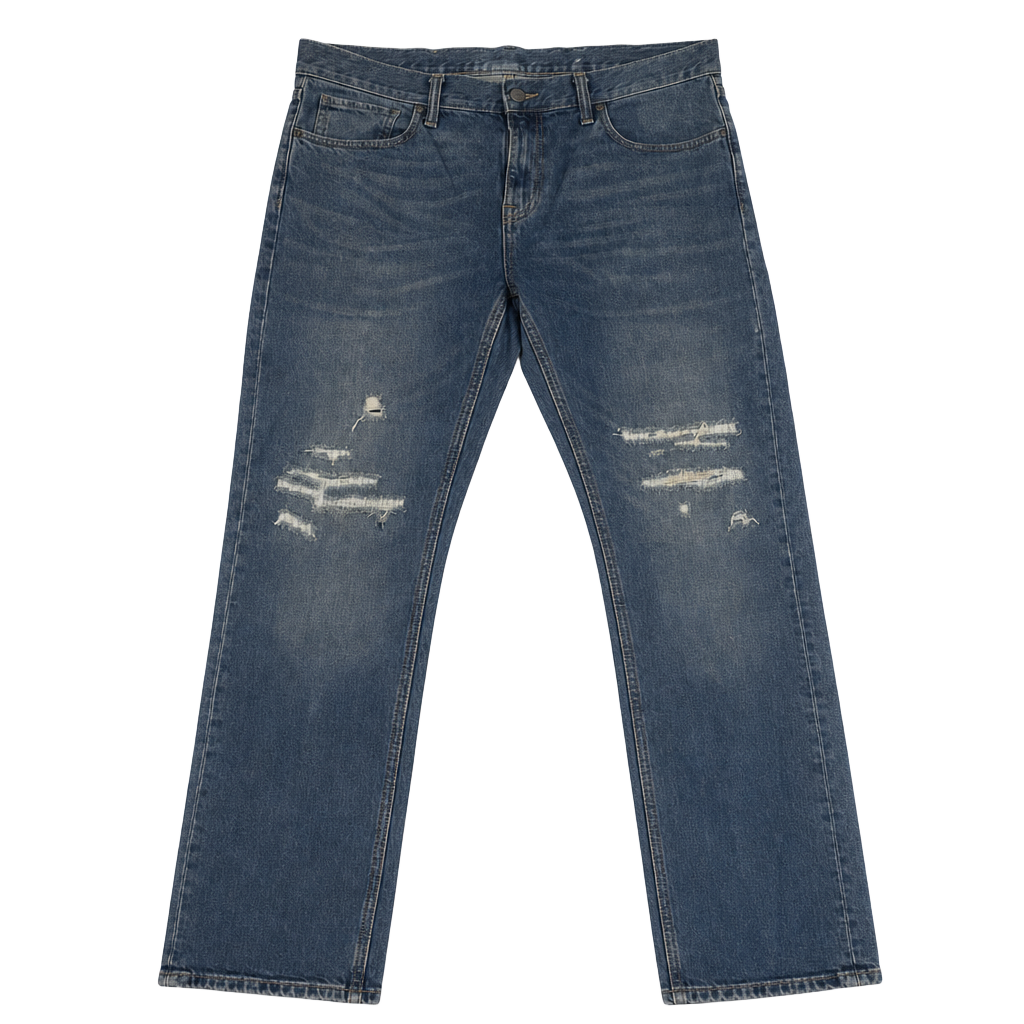 Old Navy Slim Built-In Flex Ripped Distressed Jeans (36x32) 1