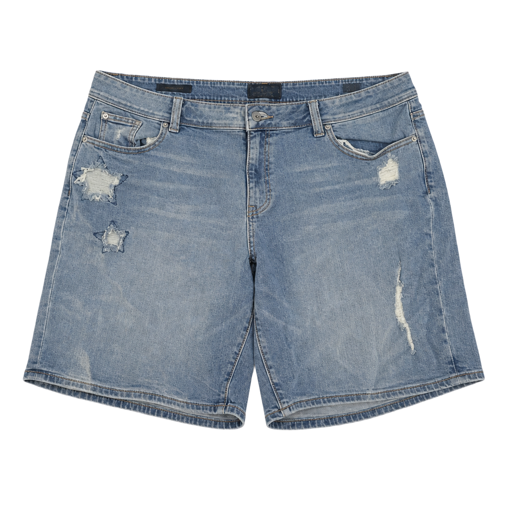 Lucky Brand Georgia Short 20W Distressed Star Patch Denim Shorts 1