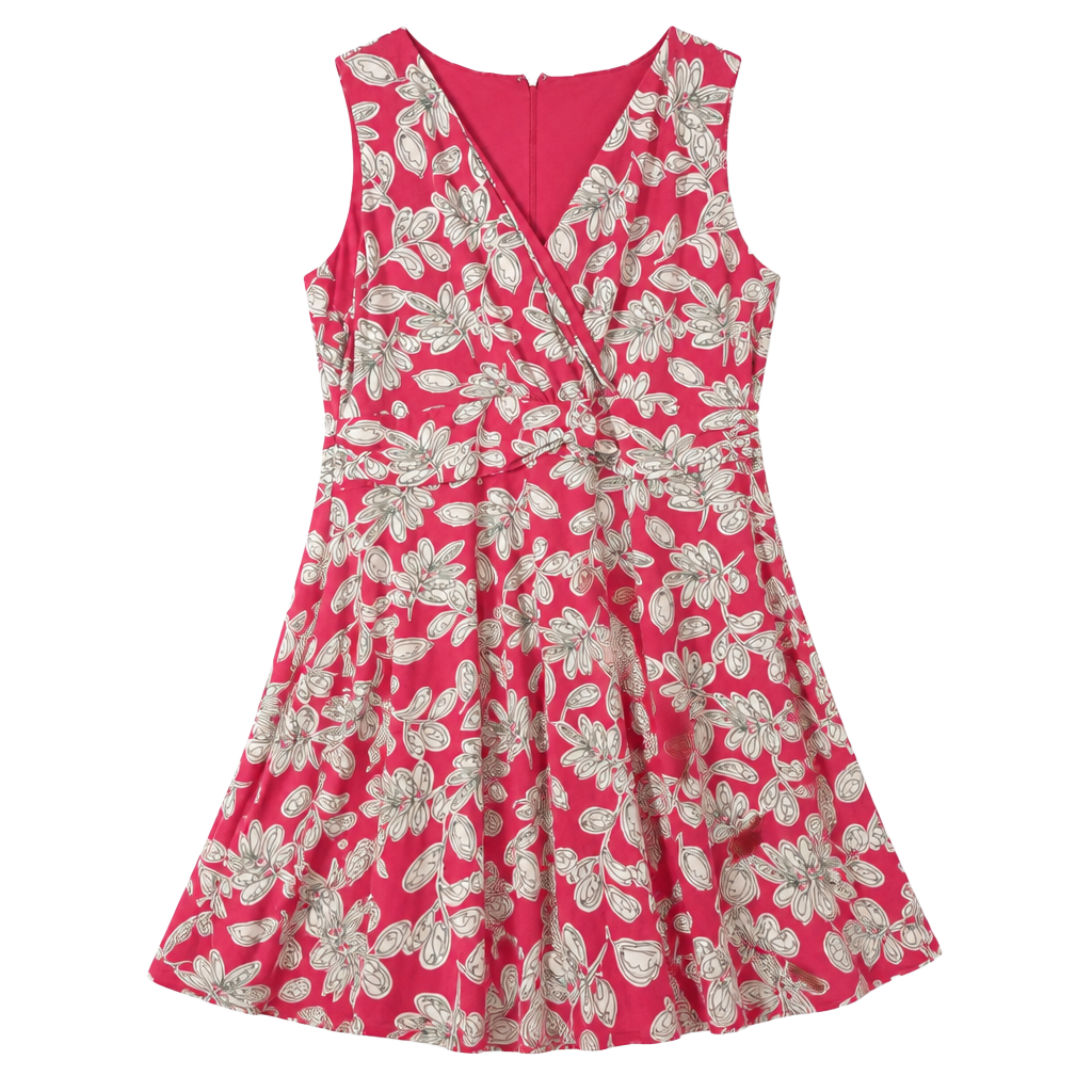Tommy Hilfiger XL Women's Hot Pink Floral V-Neck Fit and Flare Dress & I-N-C silver sparkle shrug XL. 1