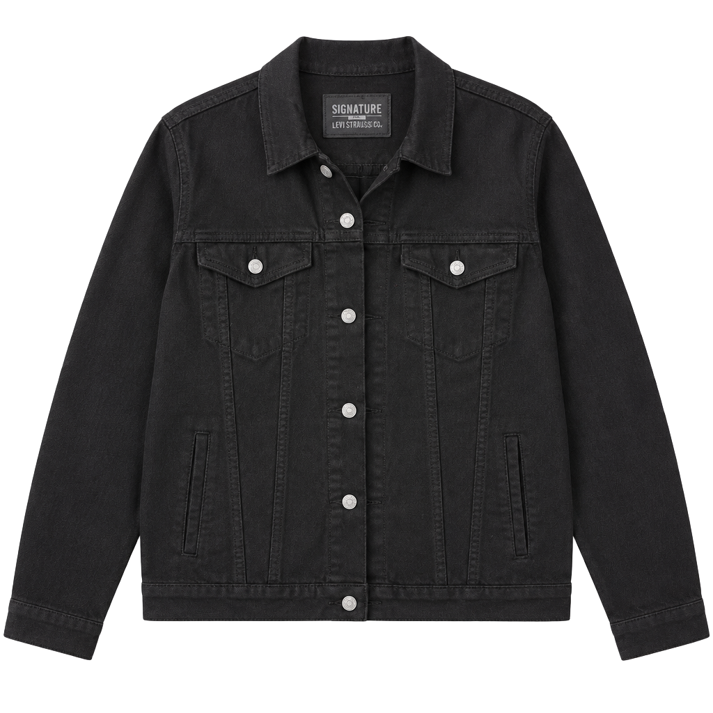 Signature By Levi Strauss & Co. Denim Jacket Size XL Air Brushed Wizard 1