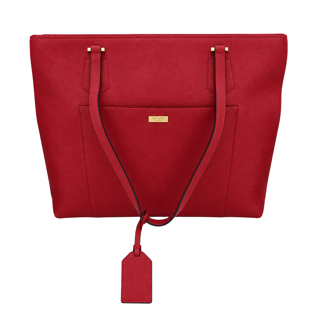 Lauren Ralph Lauren Tote Bag Red Leather 1