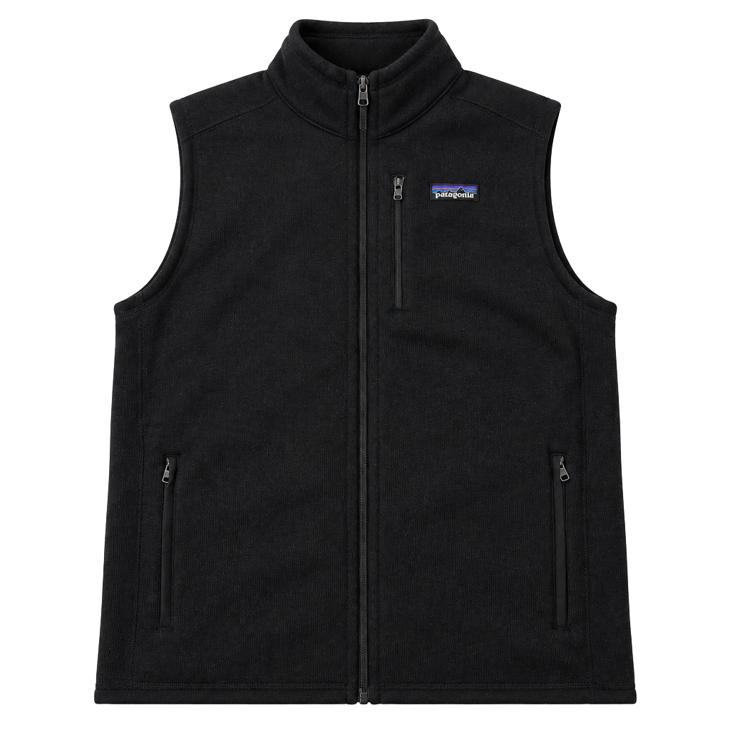 Patagonia Better Sweater Vest Size L Black Fleece Full Zip 1
