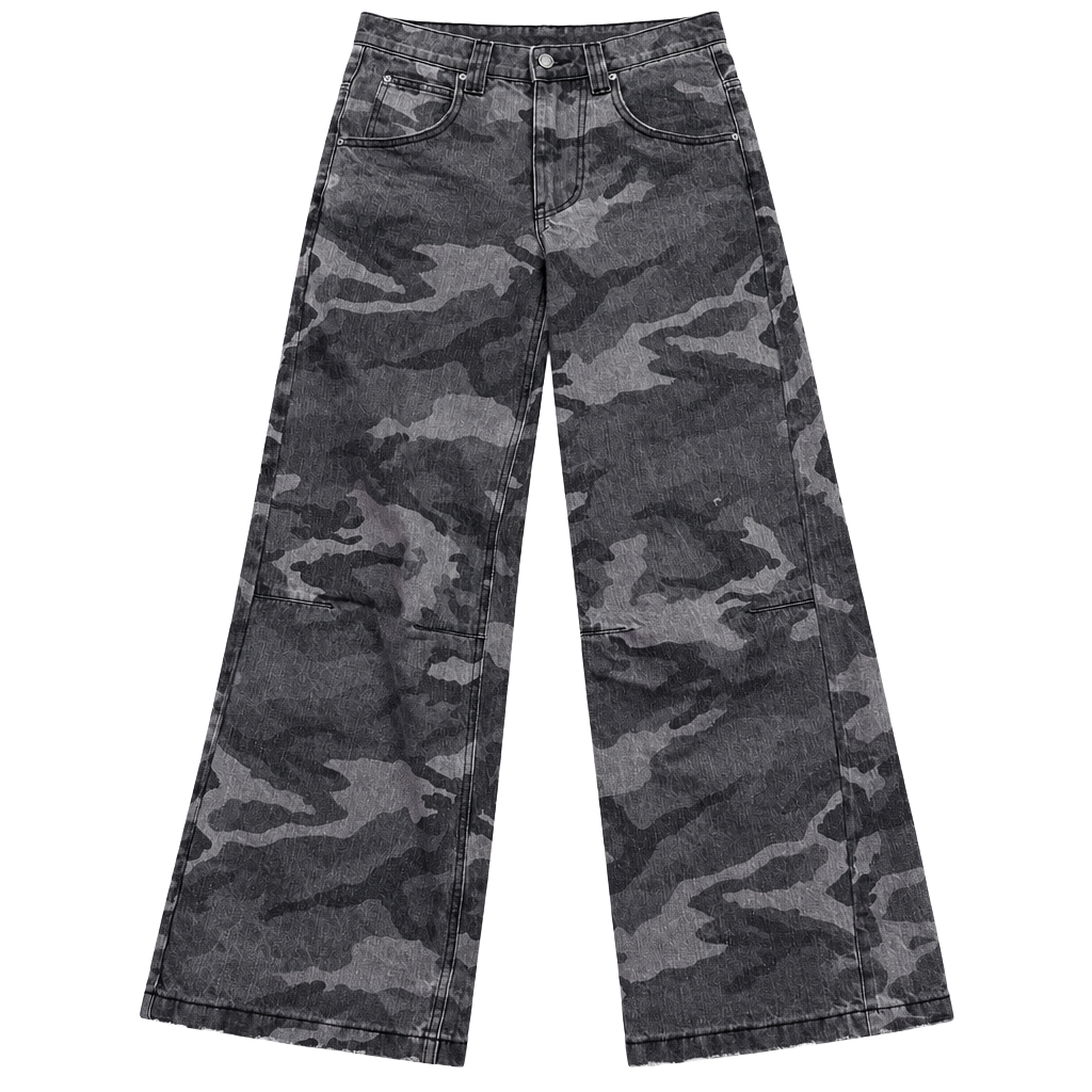 Jaded London Trooper Camo Cargo Pants Size 26 Grey Black 1