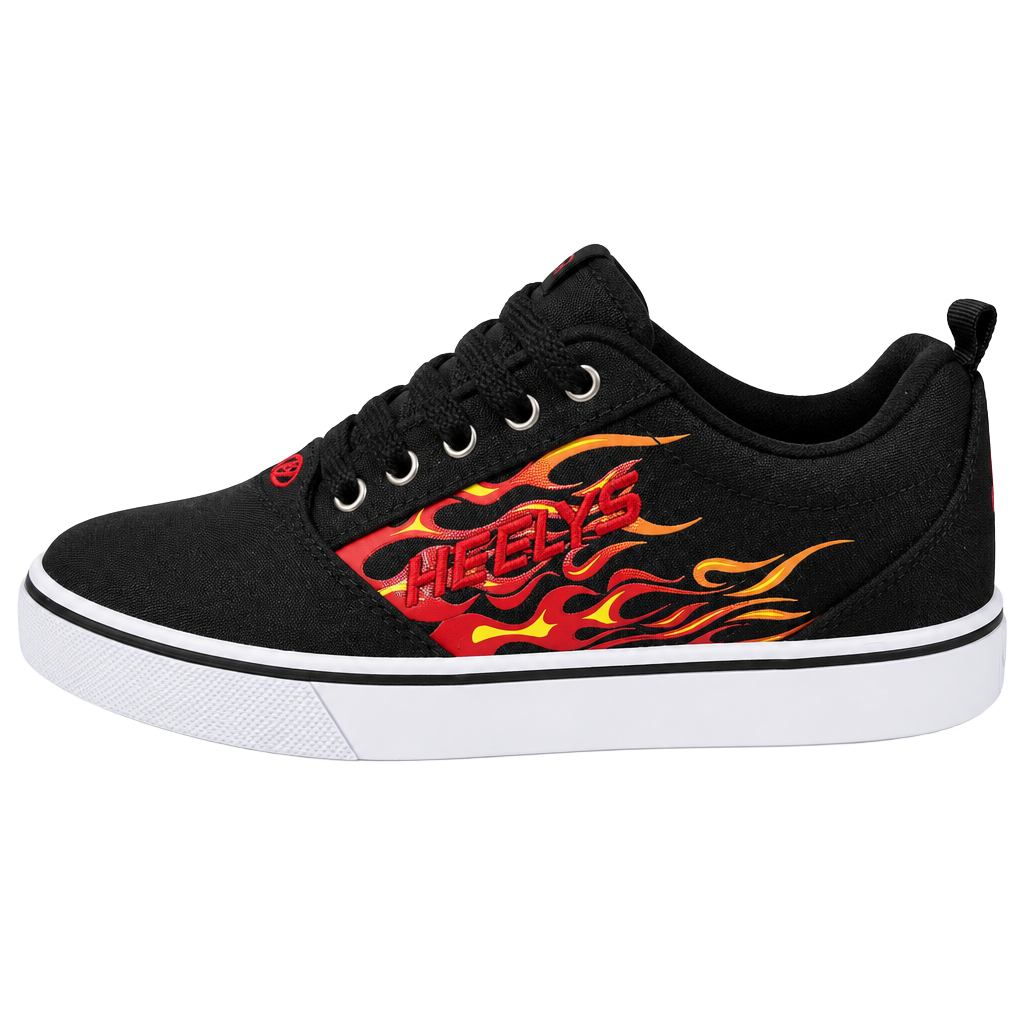 Heelys Flame Skate Shoes Black Red size 4 1
