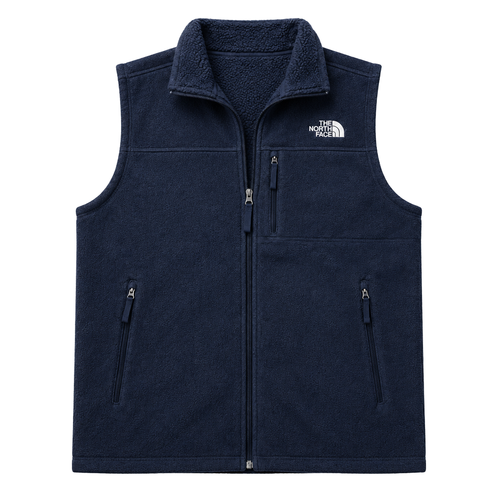 The North Face Gordon Lyons Fleece Vest Size XL Blue Full Zip 1