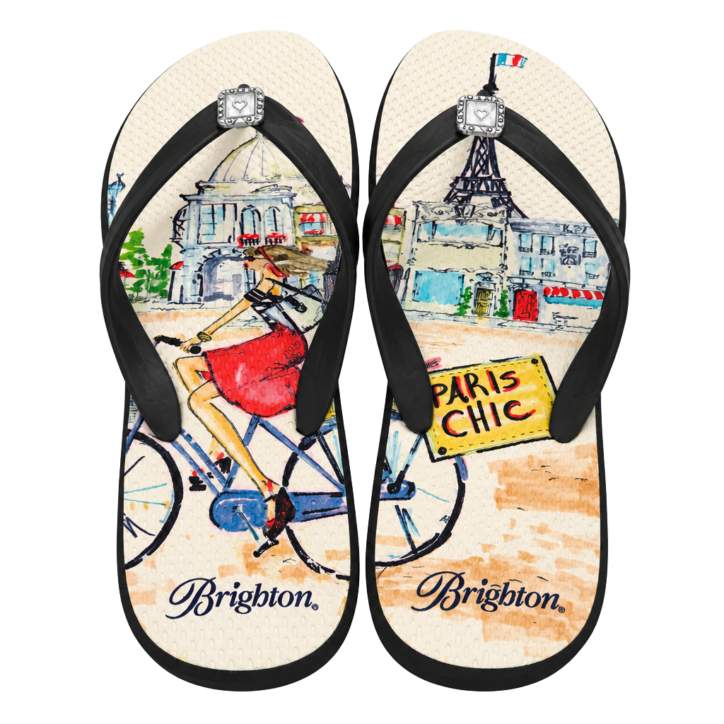 Brighton Paris Chic Flip Flops Sandals size 7 1