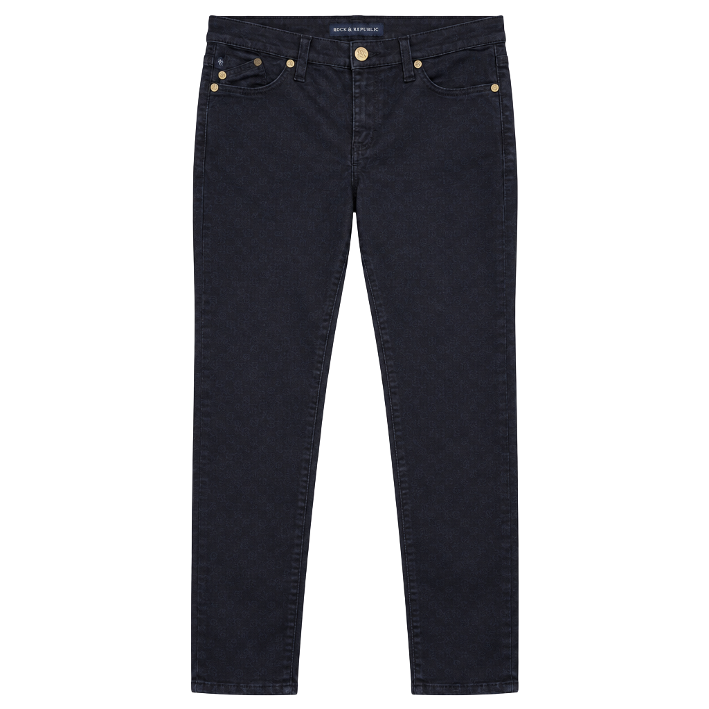 Rock & Republic Kashmere Jeans Size 16 M Black Cotton Spandex 1