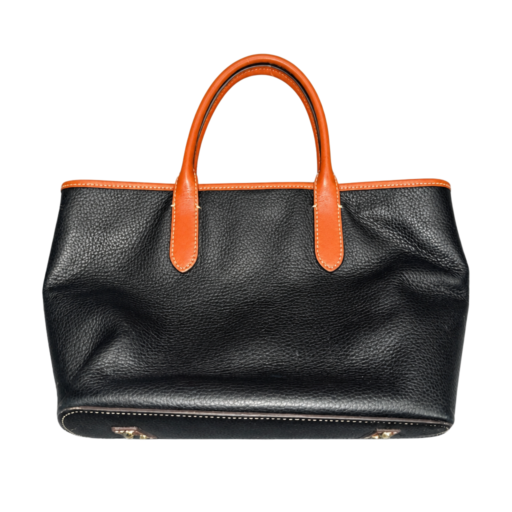 Dooney & Bourke Black Pebble Grain Leather Tote Shoulder Bag 1