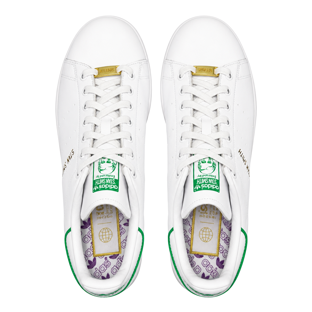 Adidas Originals Stan Smith Cloud White Green Active Purple Men's Shoes GW0490 Size 10.5 1