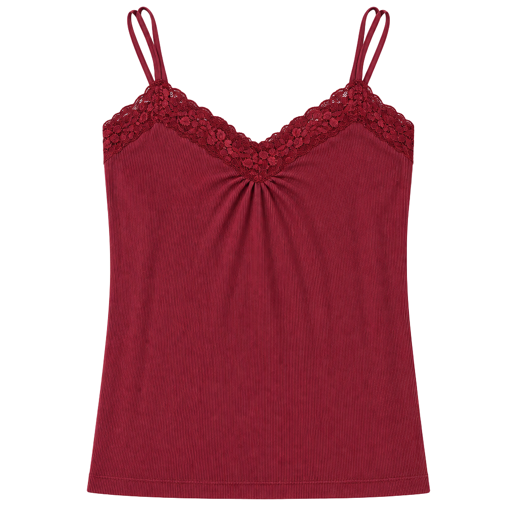 Worthington Stretch Red Lace Trim Cami Top Size XL 1
