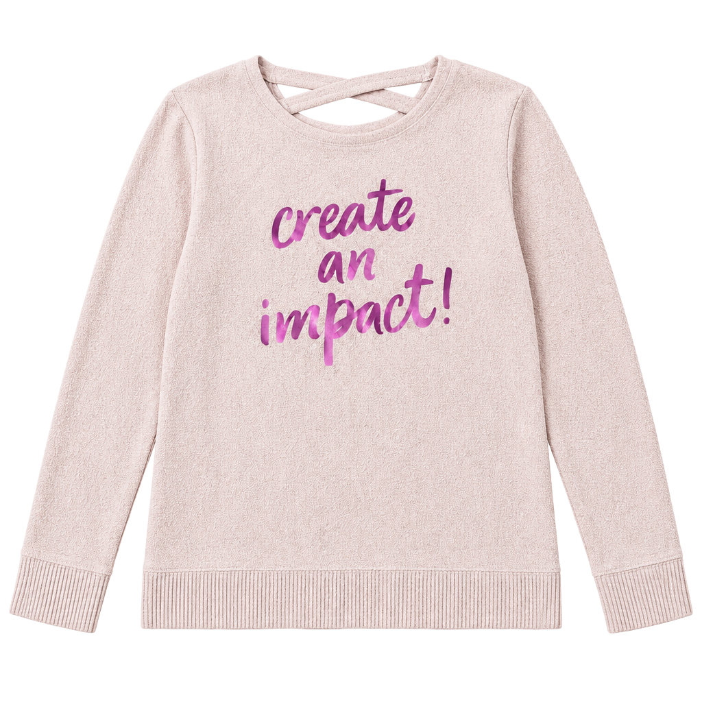 Xersion Graphic Long Sleeve Top Size XL 16 Pink Create An Impact 1