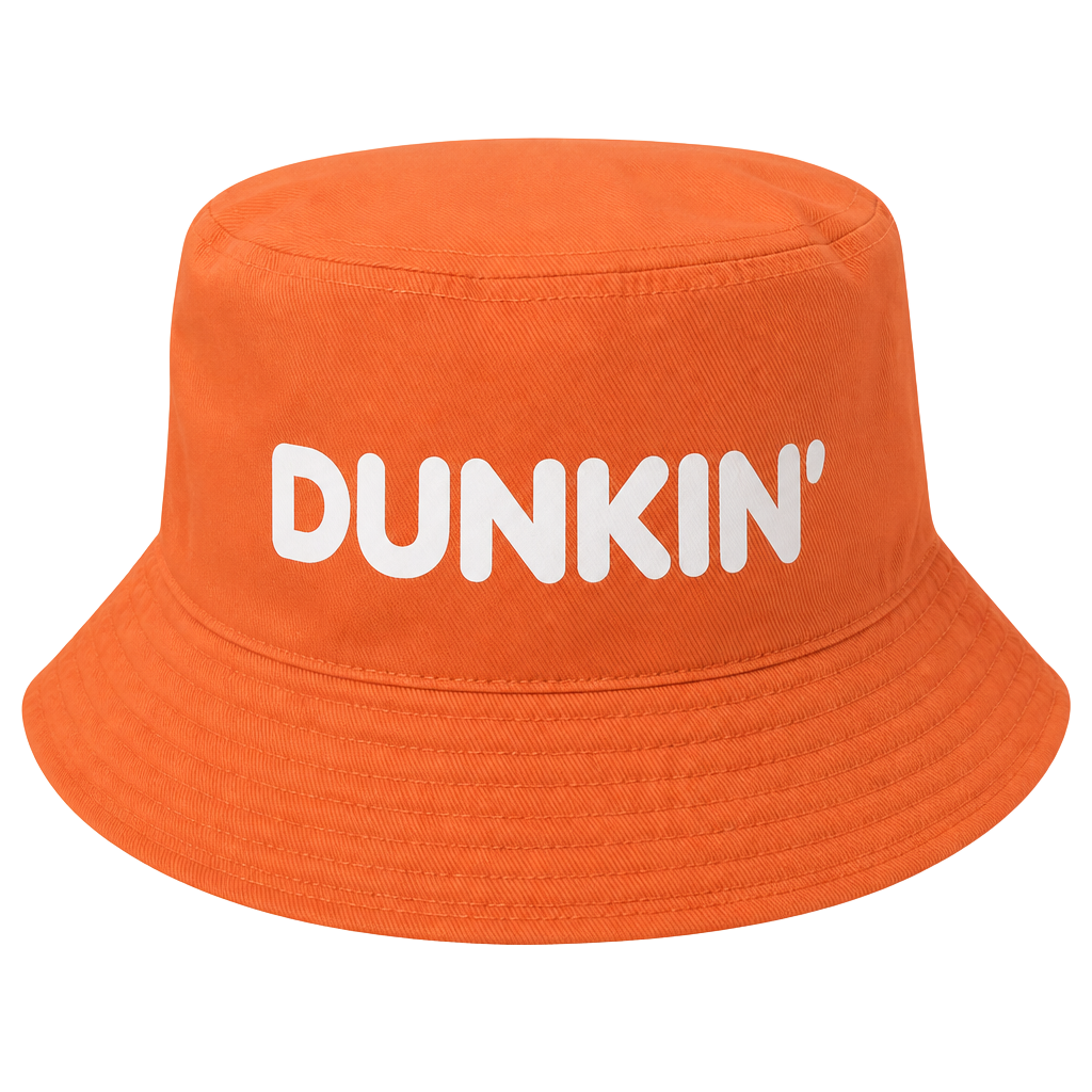 Dunkin Donuts Bucket Hat Reversible Orange Purple New Promo Coffee dunks 1