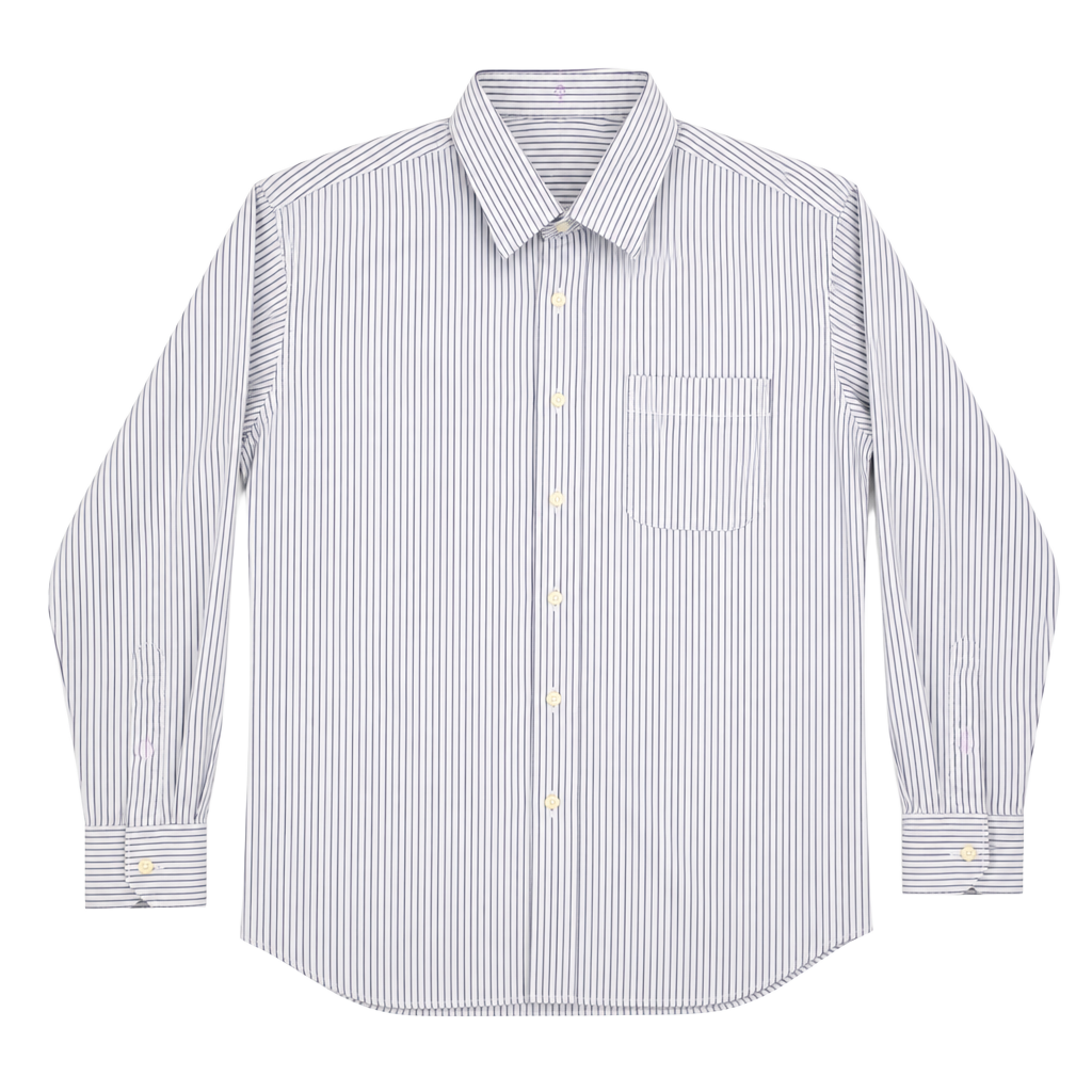 Tommy Bahama Shirt Mens XL Purple White Stripe Cotton Long Sleeve 17 34-35 1