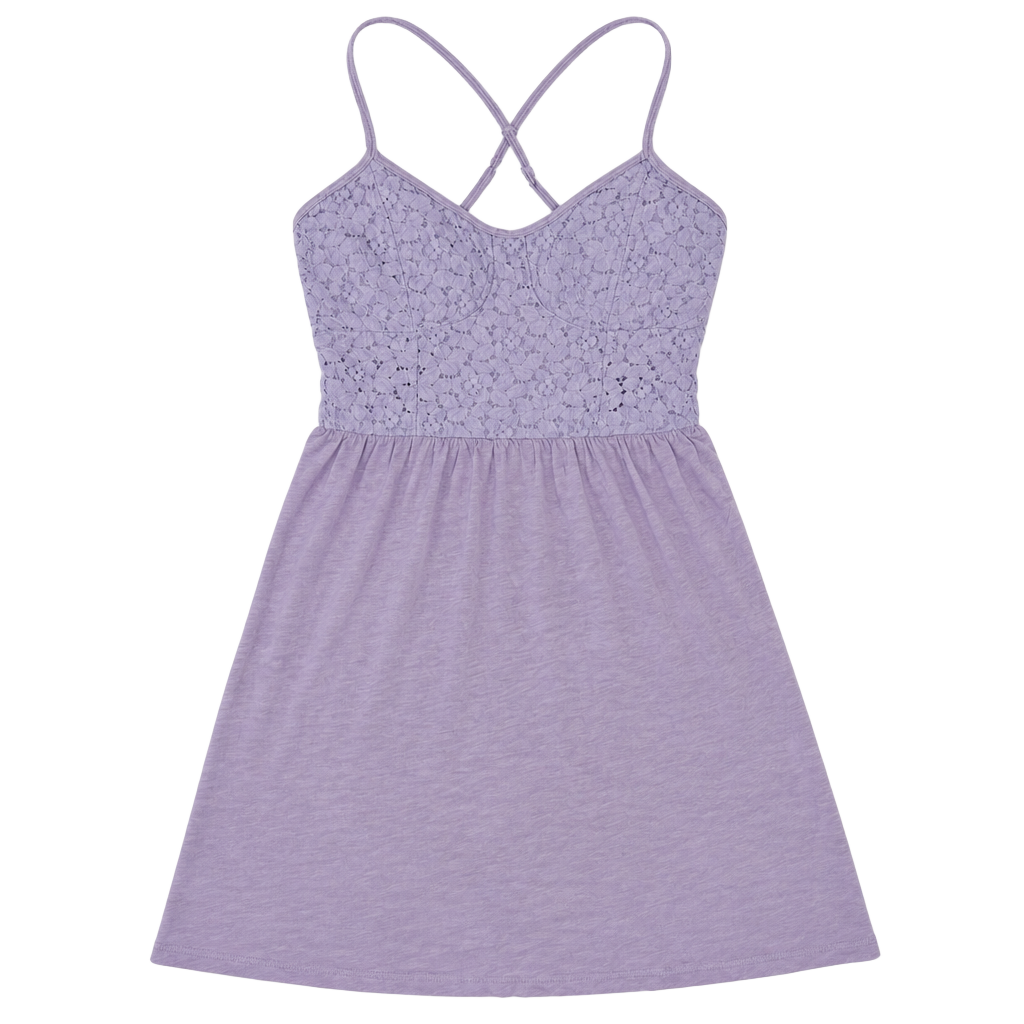 American Eagle Outfitters Purple Lace Bodice Mini Dress Size XS/TP 1