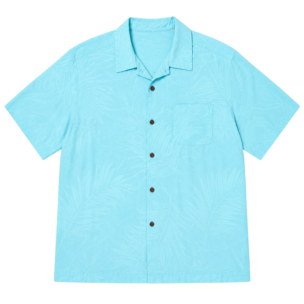 Tommy Bahama 100% Silk Tropical Leaf Print Short Sleeve Shirt Size M 1