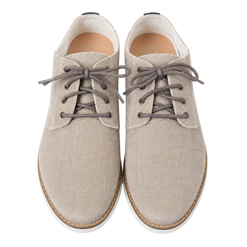TOMS Preston Men's Gray Canvas Plain Toe Oxford Shoes 1