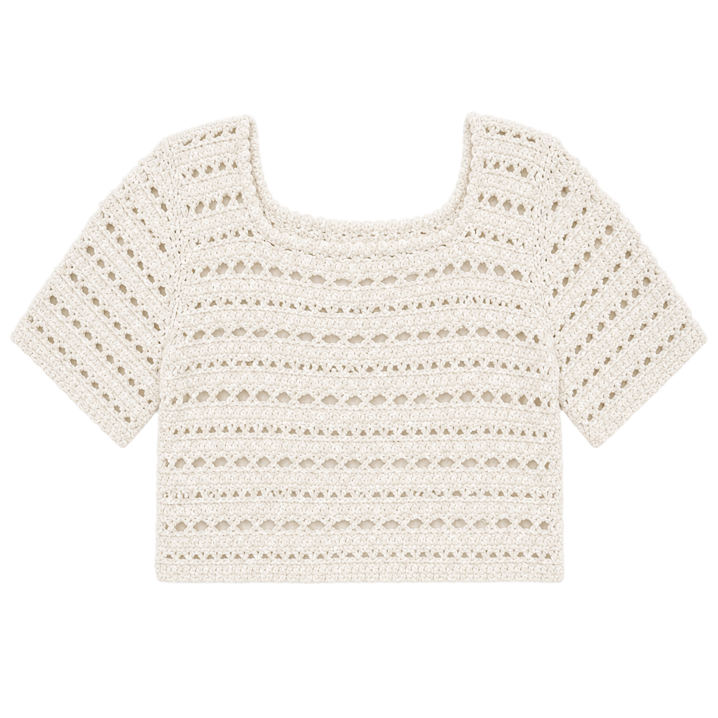 Handmade Cottagecore Boho Coastal cropped sweater 1