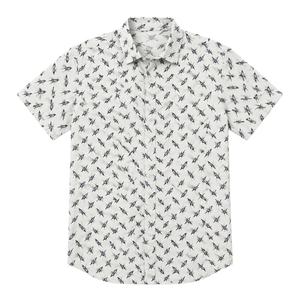 Men’s xxl slim fit Amazon nwt button down dress shirt white w birds 1