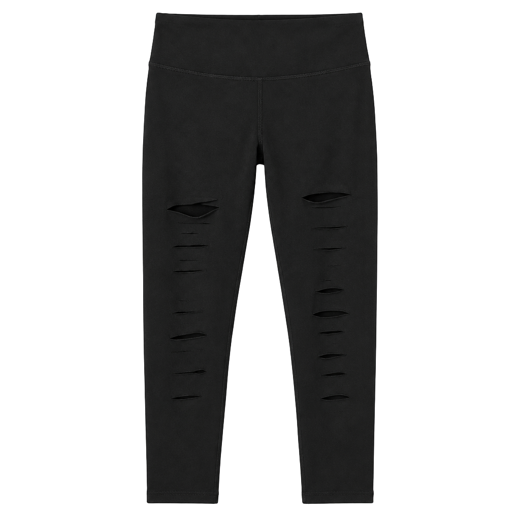 Women’s nwt m 90 degree by reflex black ripped style capri leggings nwt 1