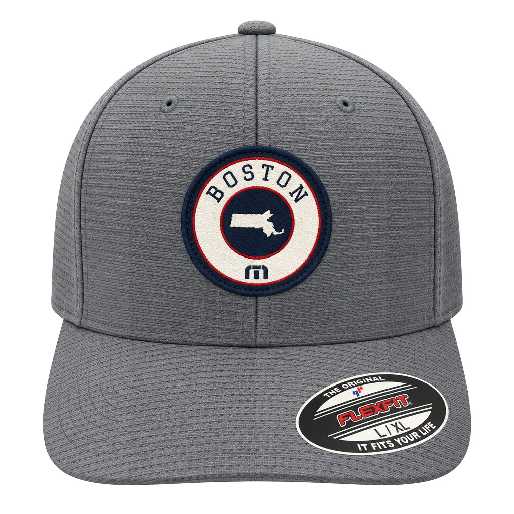 Travis Matthew Hat Fitted Cap Gray Flex Fit Size L/XL Boston Massachusetts Golf 1