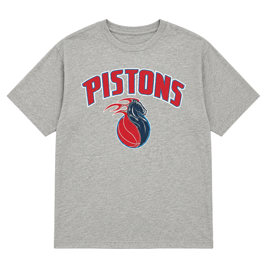 AS Sports Detroit Pistons T-Shirt Size XX-Large Grey Basketball Tee 1