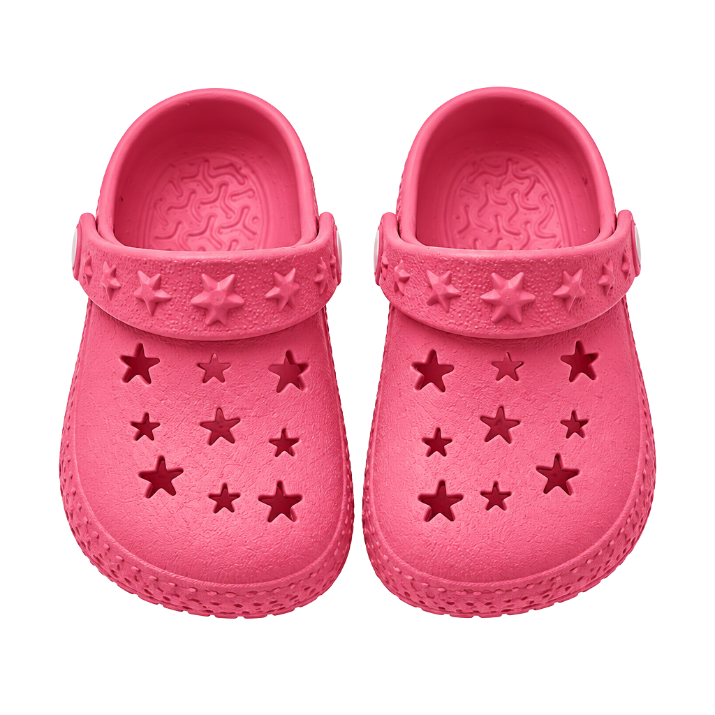 Girls Pink Glitter Croc-Inspired Clogs Size 7/8-NWT 1