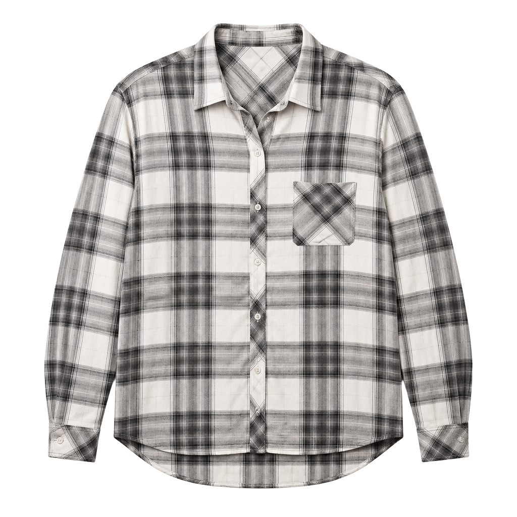 Rails Hunter Plaid Button Down Shirt Medium White Ash Mint Gray Rayon Flannel M 1