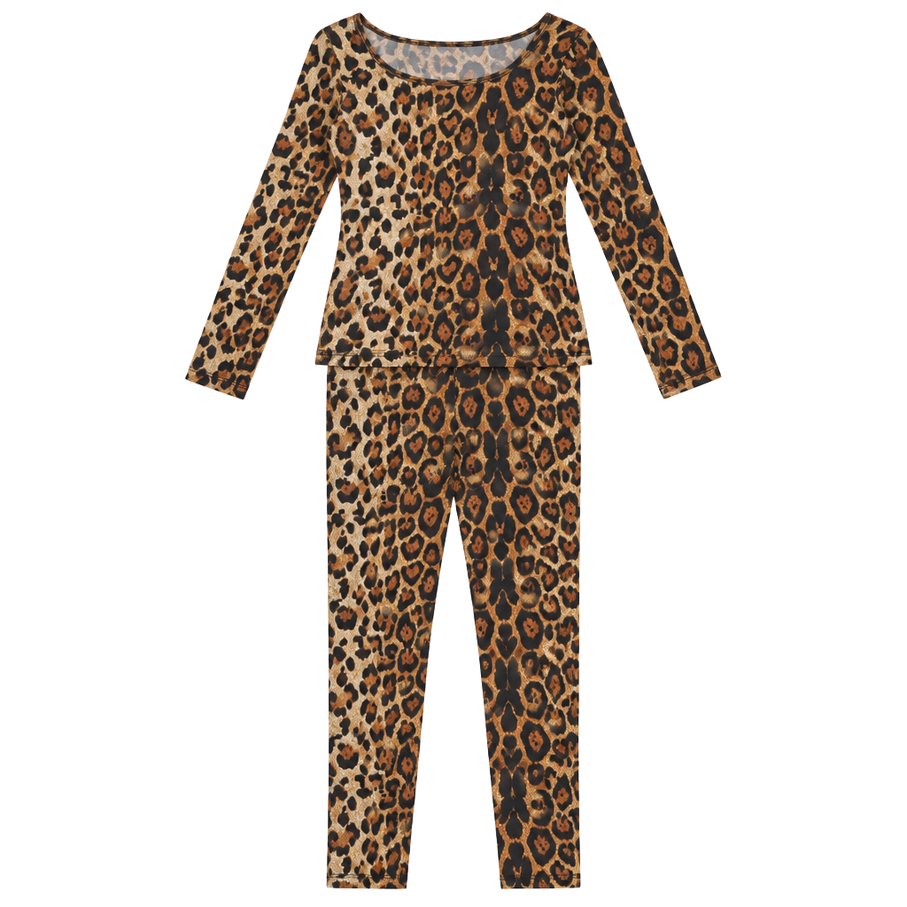 Leopard Print Long Sleeve Jumpsuit With Attached Tail 1