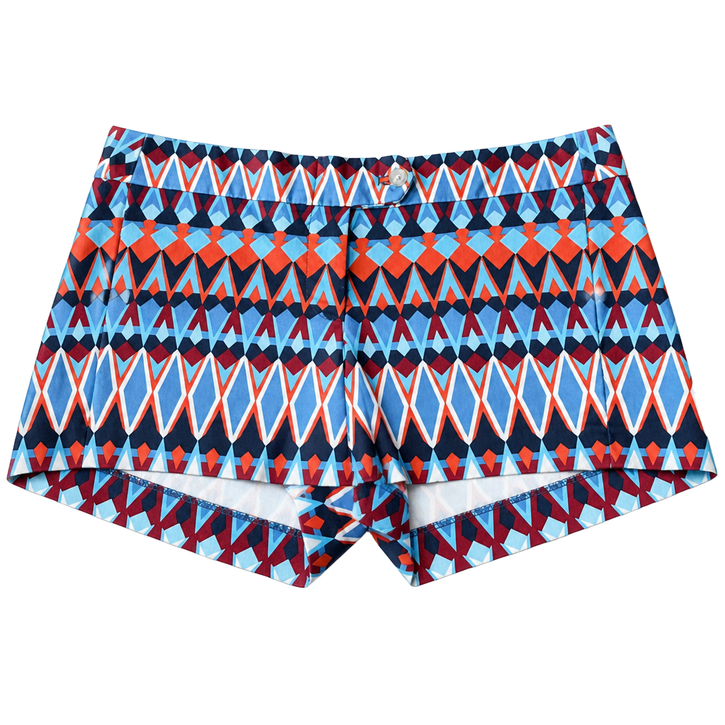 J.Crew Stretch 3-Inch Chino Shorts in Mosaic Diamond Geometric Print Size 4, New 1