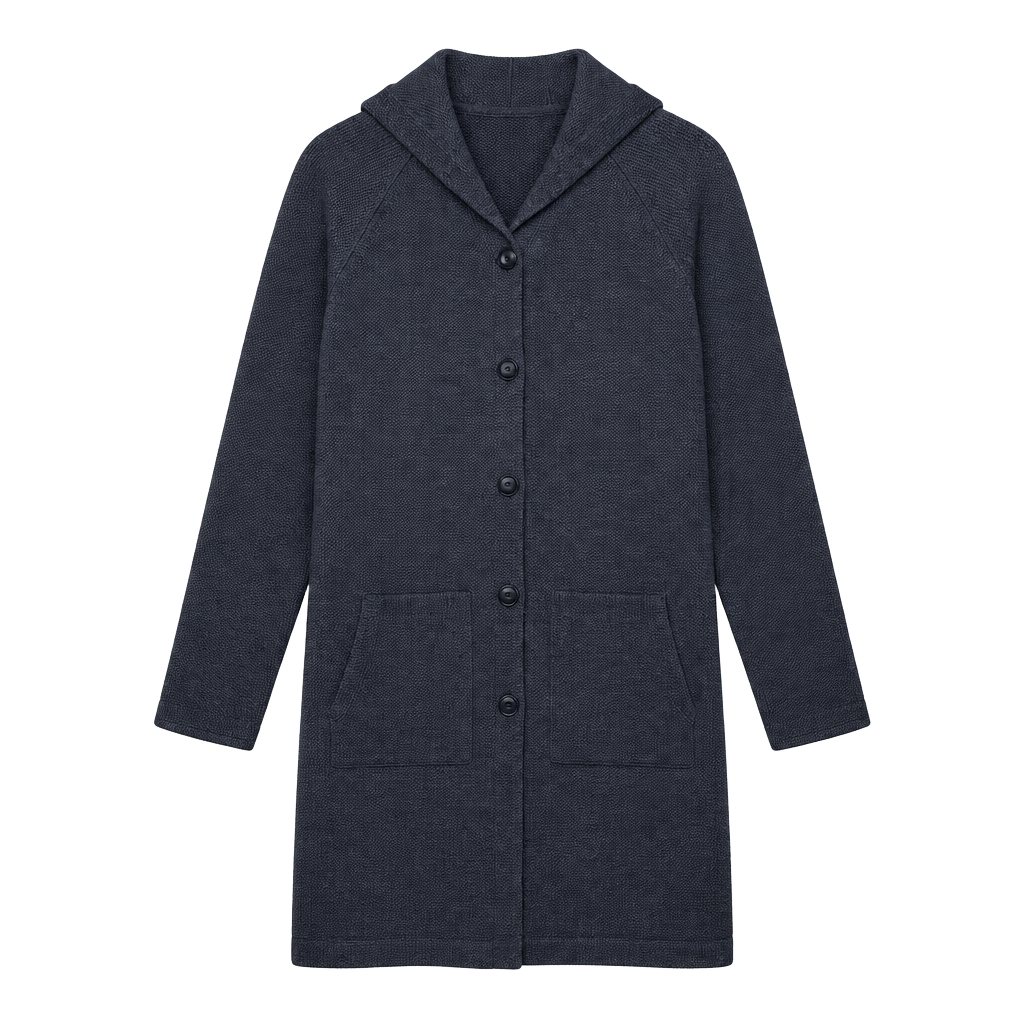 Patagonia 100% Merino Wool Hooded Cardigan Sweater Coat Charcoal Gray, Sz. M 1