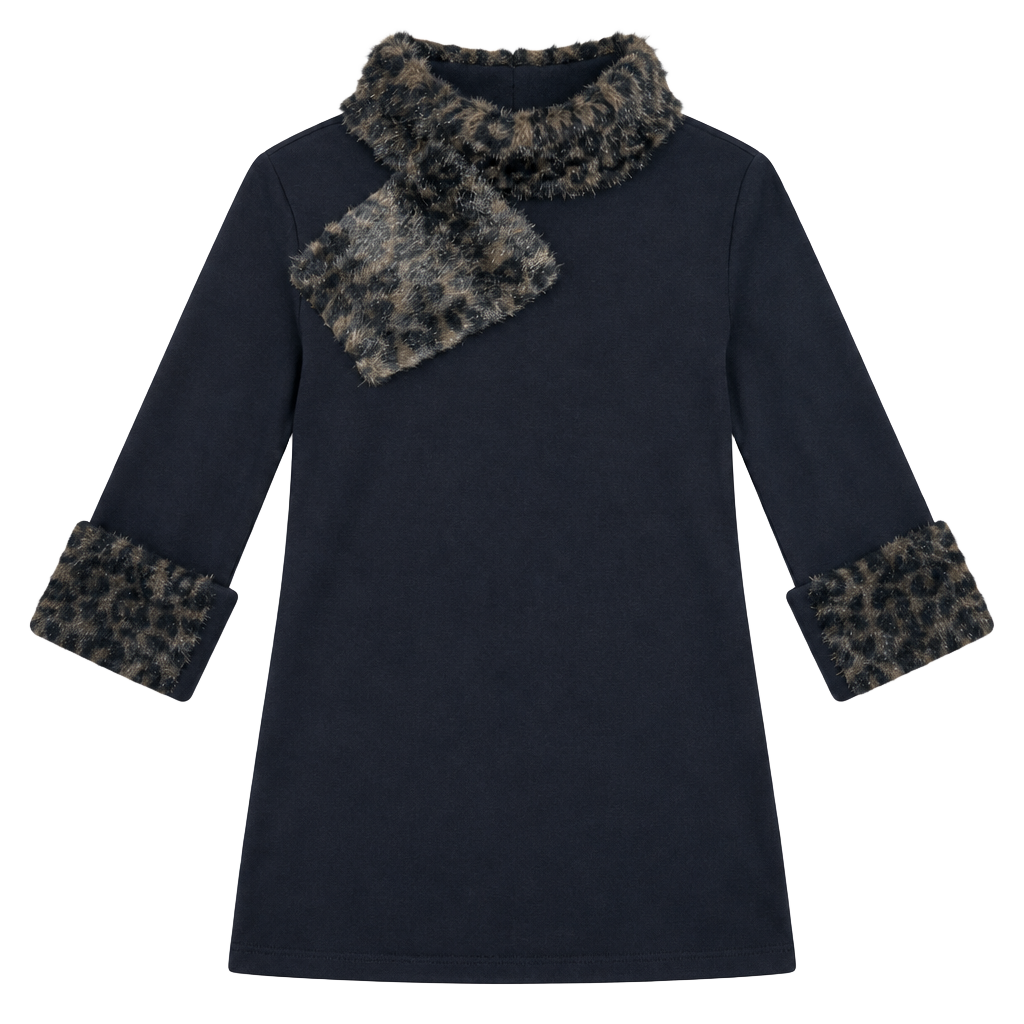 Mob Wife Retro Sweater Faux Fur Trim Y2K Tunnel Neck, Whimsygoth, Sz. S 1