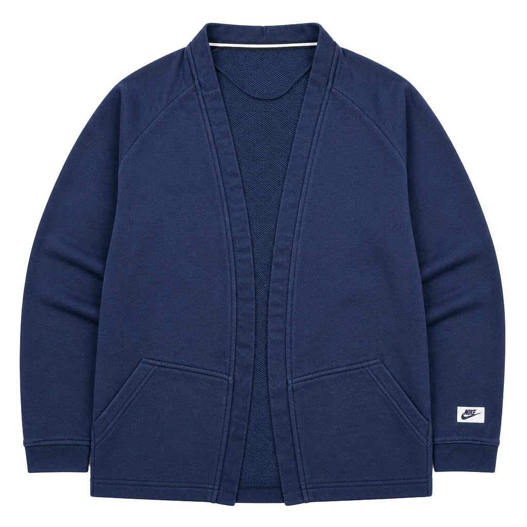 Nike Sportswear Women's Open Front Fleece Cardigan Navy Blue 1