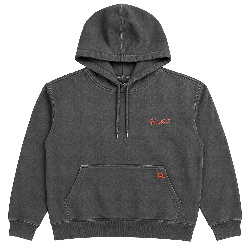 Primitive Apparel Embroidered Script Pullover Hoodie 1