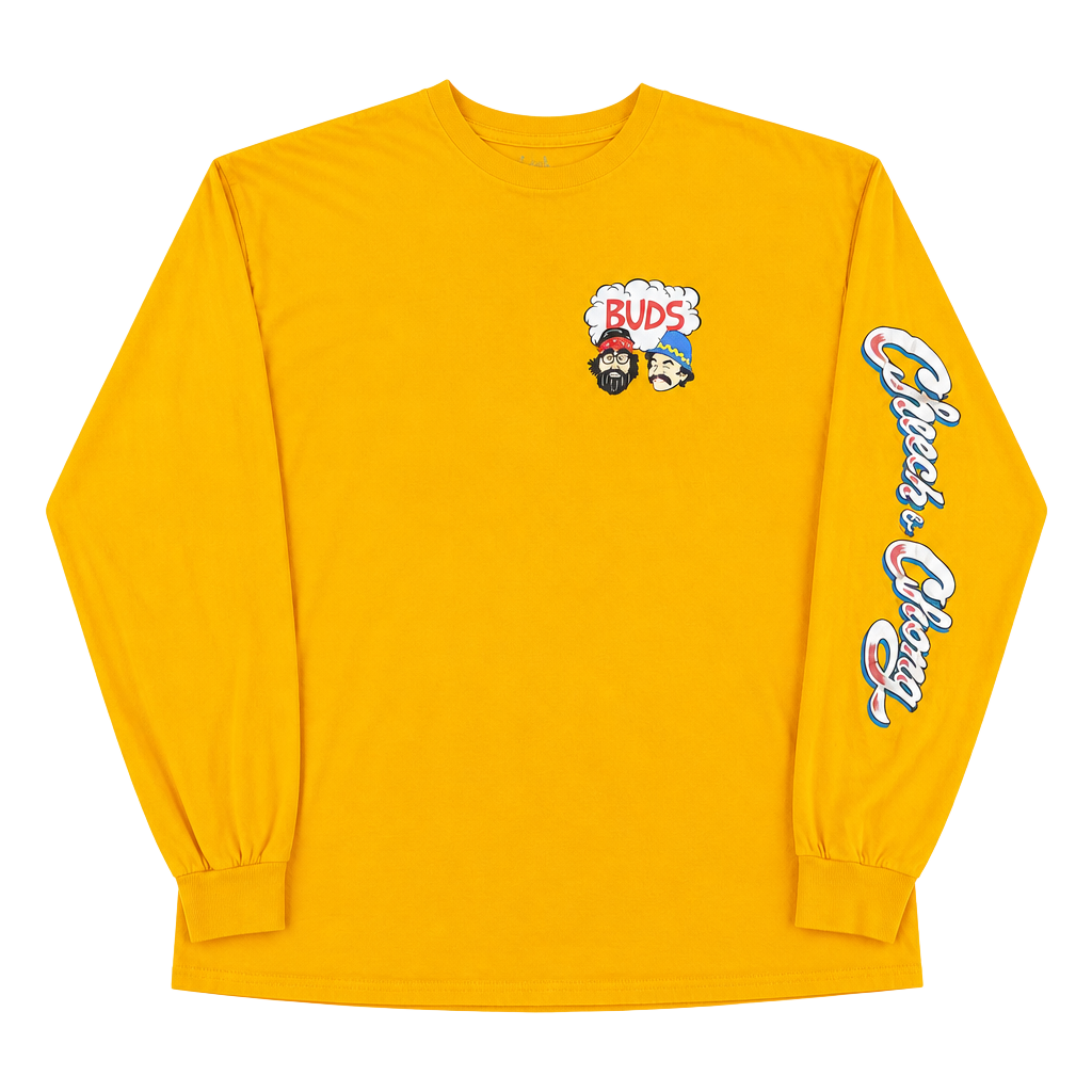 Mad Engine Cheech & Chong Buds Graphic Long Sleeve T-Shirt Yellow 1